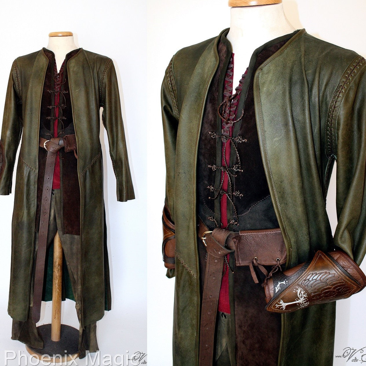Der Herr der Ringe Aragorn Leder Streicher Cosplay Kostüm Mittelalter